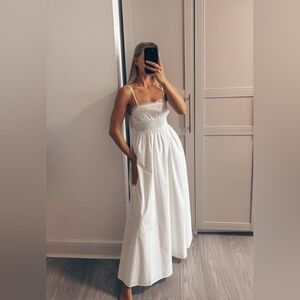 Zara Embroidered poplin cotton dress